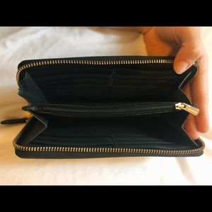 Large Coach zip accordion wallet